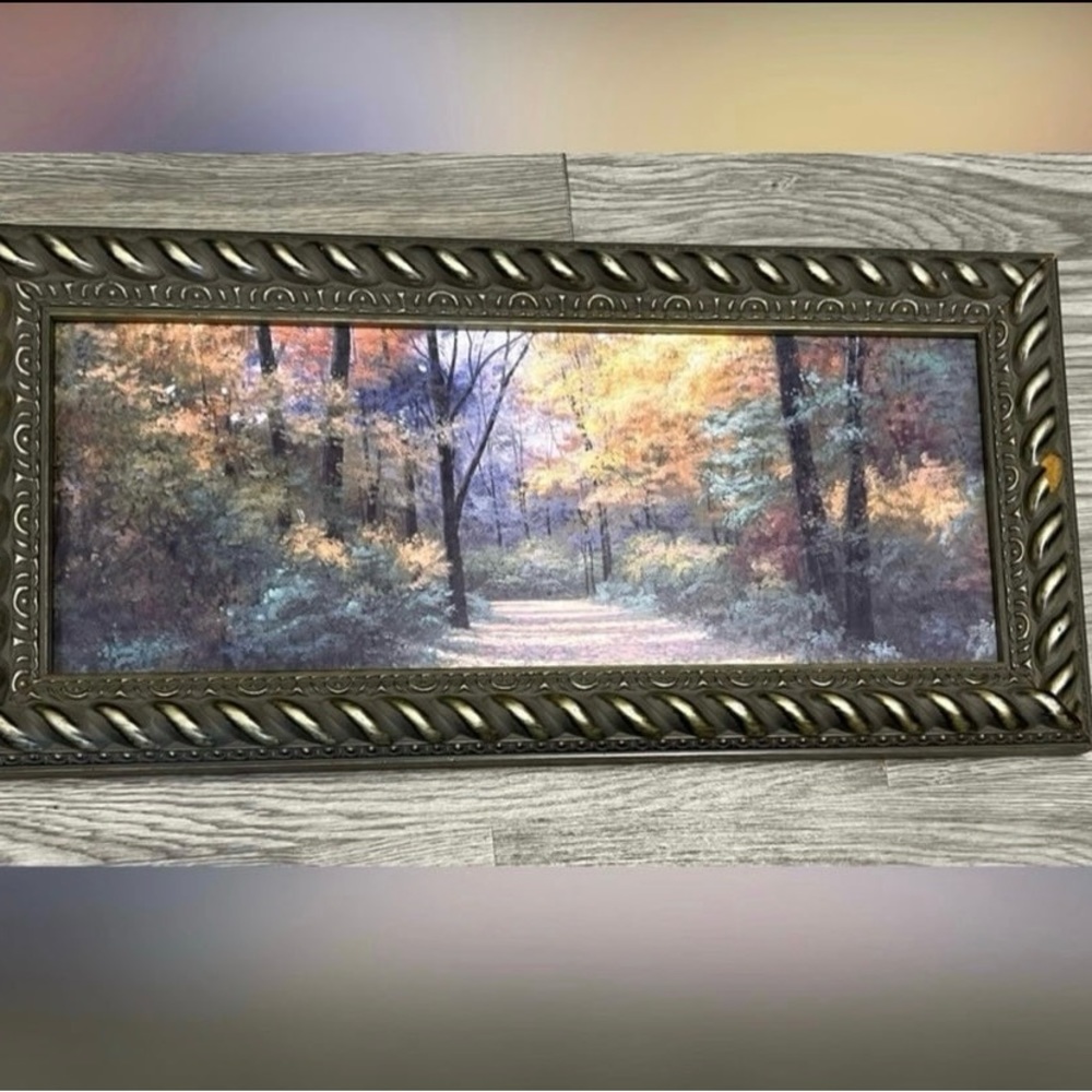 Framed Forest Print  24"x12"